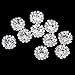 10pcs Rhinestone Button Flatback Decoration DIY 15mm Clear