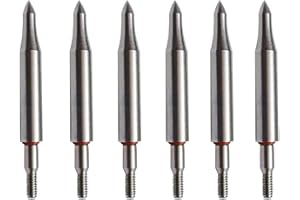 EOOENOON ARCHERY Field Point 100/125/150/200 Grain Field Tips, Hunting Arrow Pointed，Archery-Points，Threaded Arrows Screw in Broadheads (1 Dozen 12 PCS)