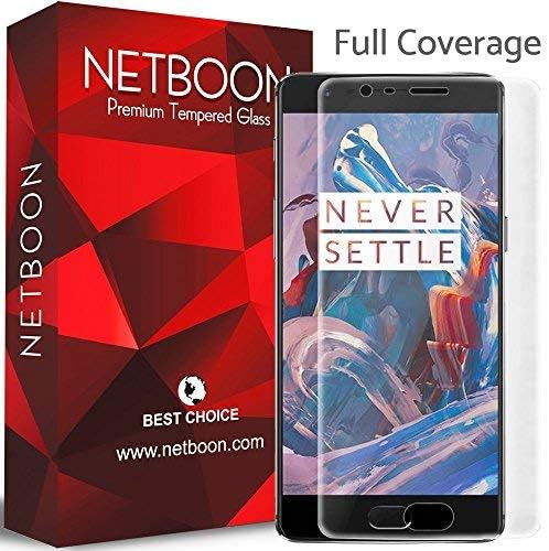 NETBOON® Full Edge-to-Edge Tempered Glass Shatter Proof Screen Protector for OnePlus 3T - Transparent