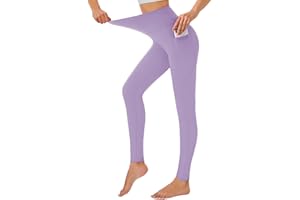 AMERICLOUD Yoga Leggings for Women Buttery Soft High Waisted Tummy Control Yoga Pants with Pockets Workout Gym Leggings