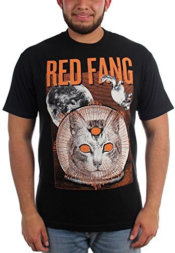 Red Fang - Mens Space Cat T-Shirt, Size: X-Large, Color: Black