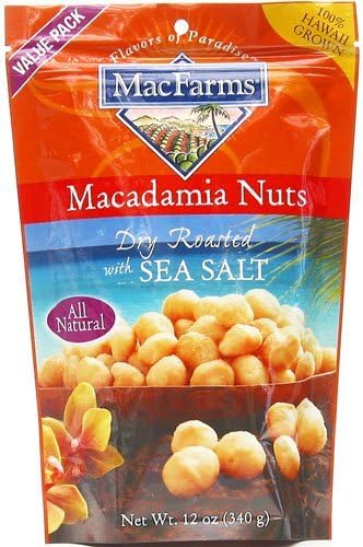 Macadamia Nuts Dry Roasted Sea Salt MacFarms 12oz