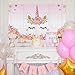 Allenjoy 5x3ft Photography Unicorn Birthday Party Photo Backdrop Sweet Pink Girls Baby Shower Decor Background Newborn Child Pastel Color Photo Portrait Stduio Background Dessert Table