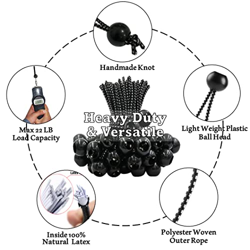 GOEASY0312 Ball Bungee Cords 6 Inch 50 PCS Bungee Balls With Elastic