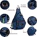 LAMMOK Large Sling Backpack, Sling Chest Bag Shoulder Crossbody Daypacks Fits 13.3-Inch Laptop for Travel Outdoor Men Women(blue)