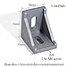Boeray 10pcs 3030 2 Hole Strong Inside Corner Bracket Gusset for 3030 Series Aluminum Extrusion Profile with Slot 10mm