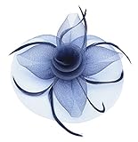 Fascinator on Hairclip for Women Mesh Feather