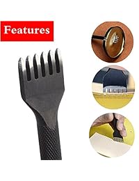 Aiskaer   Juego de cinceles de acero inoxidable de 1 2 4 6 con puntas de diamante para bricolaje y costuras de cordones de cuero, ha sido pulido, más afilado y duradero