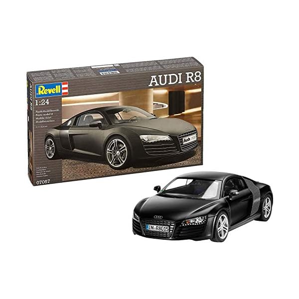Revell Modellbausatz Auto 1:24 - Audi R8 im Maßstab 1:24, Level 4, originalgetreue Nachbildung mit vielen Details, 07057