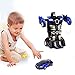 JSMK Toy Cars for Kids Rc Vehicles 2-Packs 1-Step Deformation Car,, Kids Toys Robot One Step(Blue and Yellow)