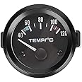 Aramox Water Temperature Gauge,2inch 52mm Universal Car Truck LED Digital Water Temperature Meter Instrument Tool