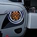 Opar 7 inch Amber Spider DRL Halo LED Headlights for 97-18 Jeep Wrangler TJ JK & Wrangler Unlimited