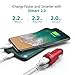 USB Car Charger RAVPower 24W 4.8A Metal Dual Car Adapter, Compatible iPhone Xs XS Max XR X 8 7 Plus, iPad Pro Air Mini, Galaxy S9 S8 S7 S6 Edge Note, Tablet and More (Red)