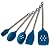 Silicone Spatula Set, YYP Silicone Cooking Set - Spatula, Slotted Turner, Basting Brush, Spoon and Slotted Spoon - Heat Resistant Silicone Kitchen Utensils with Stainless Steel Handle, Set of 5, Blue