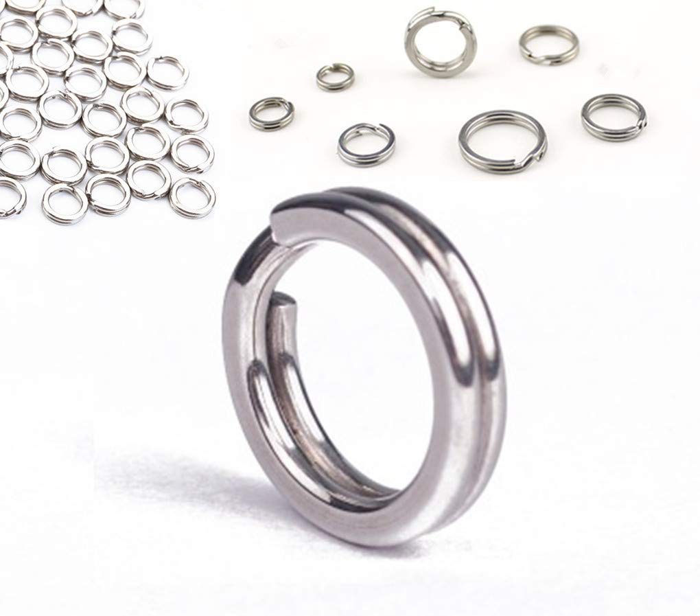 B07g5bt3m1 4 39lb 100pcs Toasis 各種サイズ試験 26ポンドから2ポンド フィッシングスプリットリングルアーコネクター 仕掛け 激安店舗