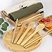 2 Set Bamboo Utensils Set, YIMICOO Travel Reusable Cutlery Set, Outdoor Portable Eco-Friendly silverware with Case -Bamboo Knife, Fork, Spoon, Straw, Straw Brush, Chopsticks and Bamboo Toothbrush