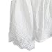 White Lace Cotton Women's Peasant Shirt Blouse Retro Vintage Design Semi Sheer