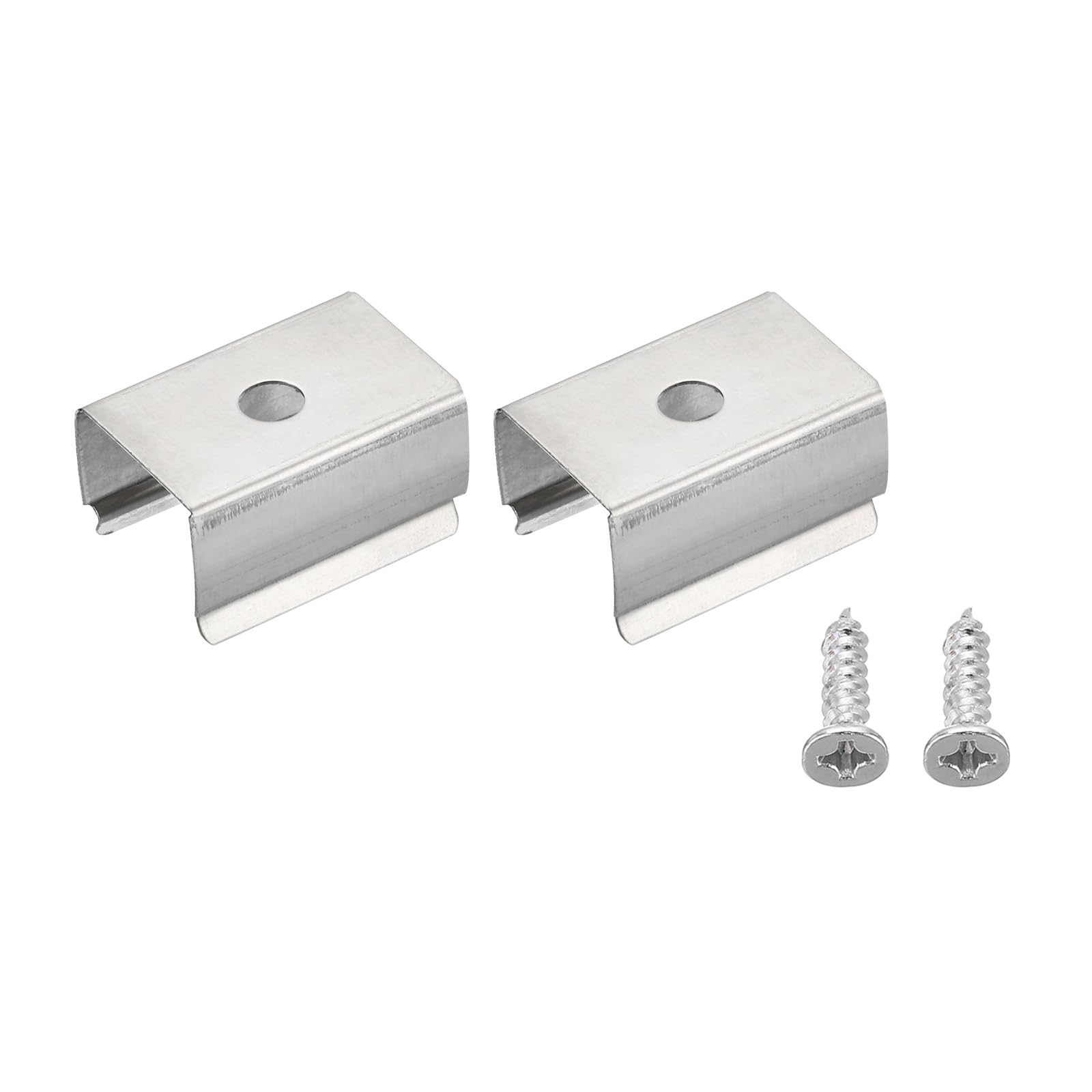 uxcell Rope Light Mounting Clips, Wall Channel Mounting Holder Accessories for 12mm to 13mm LED Neon Strip, Stainless Steel, Pack of 20