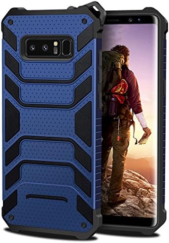 Galaxy Note 8 Case,Wollony Military Grade Dual Layer Galaxy Note 8 Rugged Hybrid Armor Protective Case with Strap Lanyard Non-Slip Shockproof Bumper Cover for Samsung Galaxy Note 8 (Deep Blue)