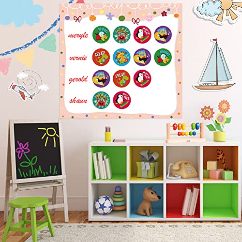 Reward Stickers for Kids and Students Punch Cards Set, Animal Motivational Stickers for Teacher Supplies,Encouraging Incentive Classroom Stickers,Teacher Classroom School Supplies (Unicorn Stickers)