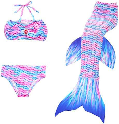 oboss Mermaid Tails, Swimsuit with Fin, Swimming Costume, Girls Swimmable Mermaid Tail Sets