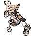 Mommy & Me Doll Stroller Swiveling Wheels with Free Carriage Bag 9351A Beige Plaid