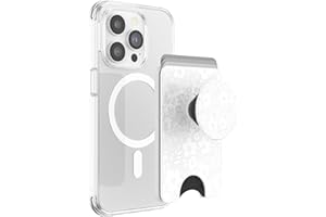 PopSockets Phone Wallet with Expanding Grip and Adapter Ring for MagSafe, Phone Card Holder, Wireless Charging Compatible, Wa