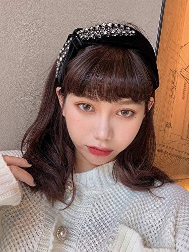 激安新品大特価のヘアバンドは 韓国人女性の気質のシンプルな黒のインレイダイヤモンドフープ髪のヘッドバンドの毛は 帯域幅のエッジクリスタルヘアピン髪飾りを押します 60 Off の