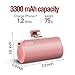 iWALK Mini Portable Charger with Built in Plug, 3300mAh Ultra-Compact Power Bank External Battery Pack Charger Compatible with iPhone 5 6 7 8 11 pro Plus X SE XS, iPad,Pink