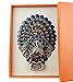 Ivenf Vintage Metal Oval Make-Up Hand/Table Mirror, Peacock Spread Tail, Blue