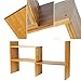 NIUBEE Adjustable Desktop Bookshelf Desk Storage Organizer Bamboo Wood Counter Top Display Shelf Rack Counter Office Storage Rack Top Bookcase - Office Supplies Desk Organizer Display, Yellow