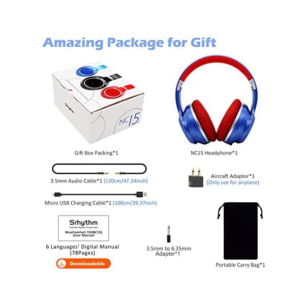 Noise-Cancelling-Headphones-Wireless-Bluetooth-50Srhythm-2020-Version-NC15-Foldable-Over-ear-Headset-with-Microphones-for-Online-ClassHome-OfficeTVPCCell-Phone Srhythm Noise Cancelling Headphones Wireless Bluetooth 5.0, NC15 Foldable Over-ear Headset with Microphones for Online…