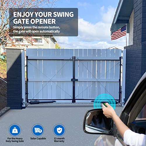 TOPENS PW802 Dual Swing Gate Opener Heavy Duty Automatic Gate Motor for