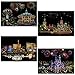 SuperDecor Scratch Art Craft Kits for Adults Kids DIY 4 Packs Night View City Landscape Scratch Paper Painting 16x11.2