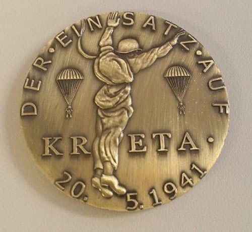 WWII WW2 German KRETA Paratroopers commemorative coin medallion medal