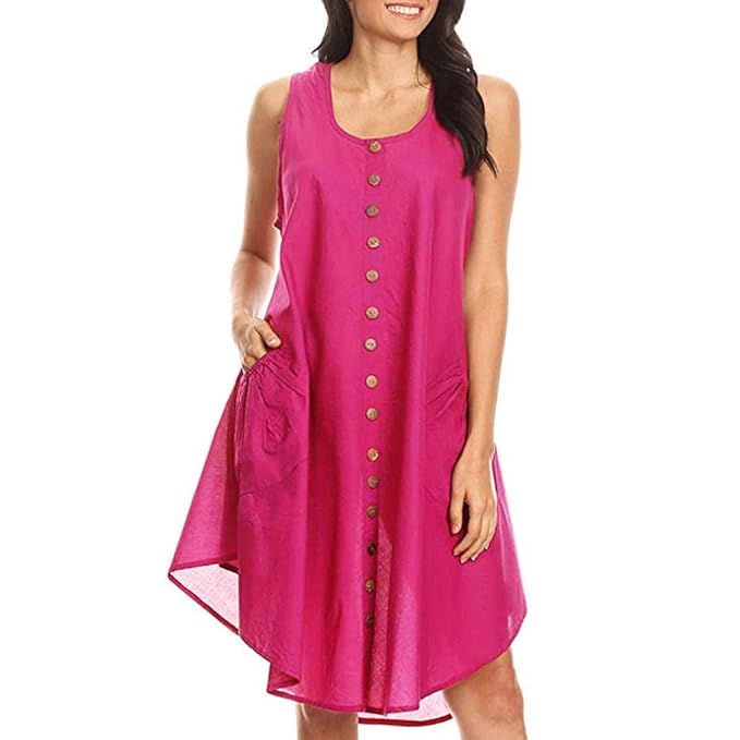 hot pink summer dress