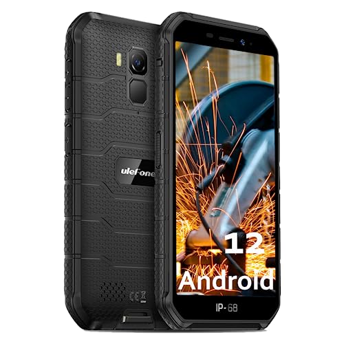 Ulefone Armor X7 Pro Smartphone Incassable, 8Go+32Go SD-256Go Android 12 Telephone Portable Incassable 5 Pouce HD 4000mAh IP68 / IP69K OTG NFC 4G Dual Nano,2 Ans Garantie (Noir)