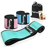 TheFitLife Resistance Bands for Legs and Butt - Fabric Exercise Bands with Elastic Non Slip Design to Sculpt Desired Peach Shape, Workout Booty Band with Carrying Bag and User Guide