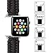 XUANTAI Watch Band for Apple Watch Series 4 44mm/42mm Paracord with Leather Adjustable Clasp for Apple Watch Series 4/3/2/1(Black 42mm M/L)