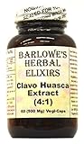 Clavo Huasca Extract 4:1 - 60 500mg VegiCaps - Stearate Free, Bottled in Glass! FREE SHIPPING on orders over $49!