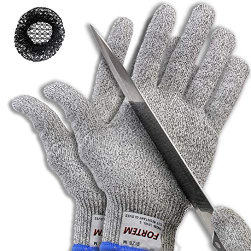Fortem Cut Resistant Gloves, Level 5 Protection, Food Grade, EN388