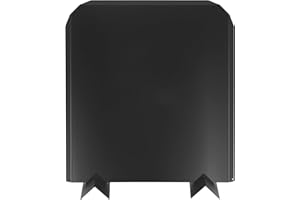 Permade Firebacks for Fireplace-Stainless Steel Fireback with Adjustable Feet, 16" x 18" Fireplace Heat Reflector, Fireplace Back Plates, Painted Black Heat-Resistant Material for Wall Protection