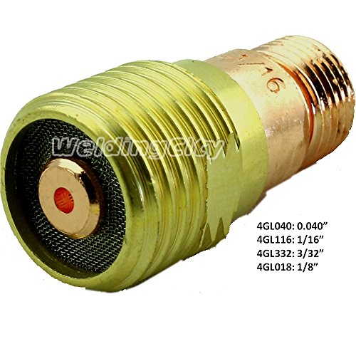 WeldingCity 5-pk TIG Welding Torch STUBBY Gas Lens Collet Body 4GL116 (1/16") for WP 17 18 26 Torch