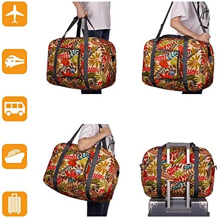 Wandf Foldable Travel Duffel Bag Carryon Luggage Sports Gym Weekend Tote Bag Water Resistant Nylon for Women 4 Wandf Foldable Travel Duffel Bag Carryon Luggage Sports Gym Weekend Tote Bag Water Resistant Nylon for Women
