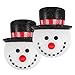 2 Pack Christmas Snowman Porch Light Covers