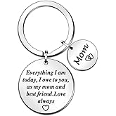 Birthday Mom Gift Keychain Mother's Day Thanksgiving Gift Daughter Son Christmas Gift to Mom