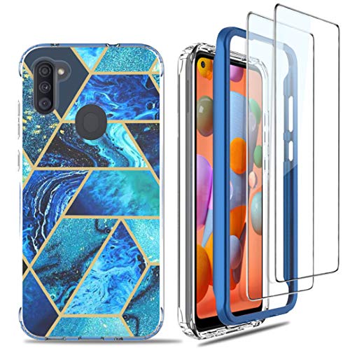 Jeylly Galaxy A11 Case with Tempered Glass Screen Protector [2