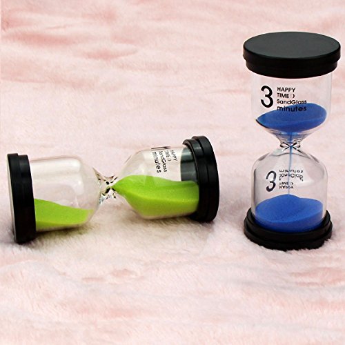 Sand Timer EMDMAK 4 Colors Hourglass Sandglass Sand Clock Timer 1min / 3mins / 5mins / 10mins for Games Classroom Home Office Decoration (Pack of 4)