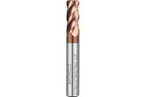 AYCHOLIZ Carbide Corner Radius End Mill 4Flute Mill Bits Sets with TISIN Coated, 0.03" Corner Radius, 5/16" Cutting Diameter,