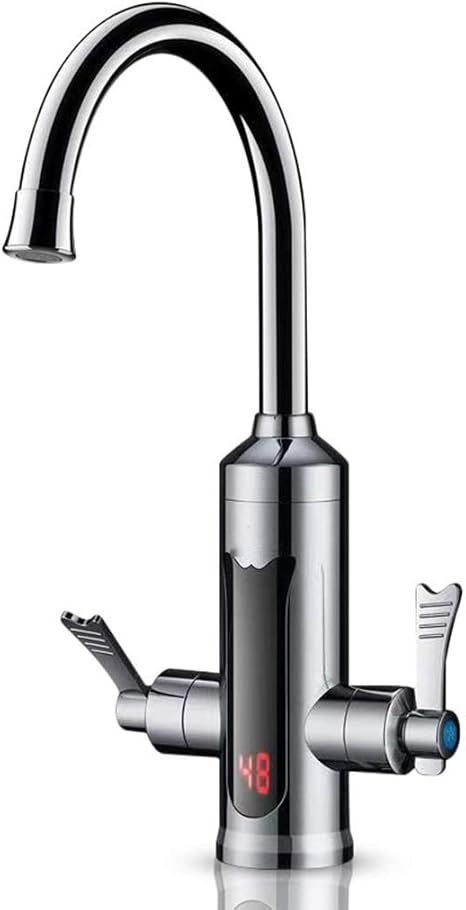 Elektrischer Wasserhahn mit heißem und kaltem Doppelgriff ...